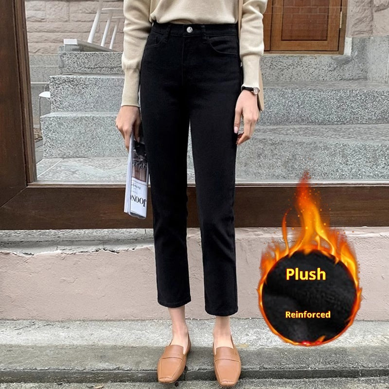 Light Slim-fit Straight Trousers
