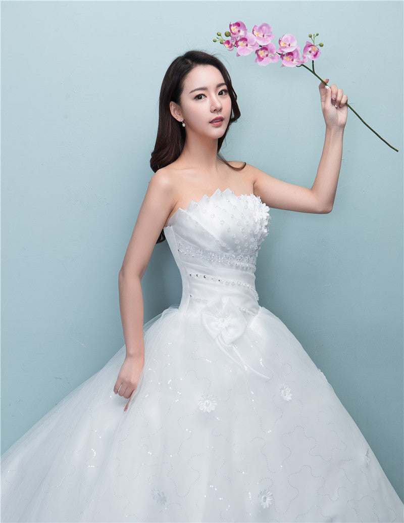 wedding dress  large tail size