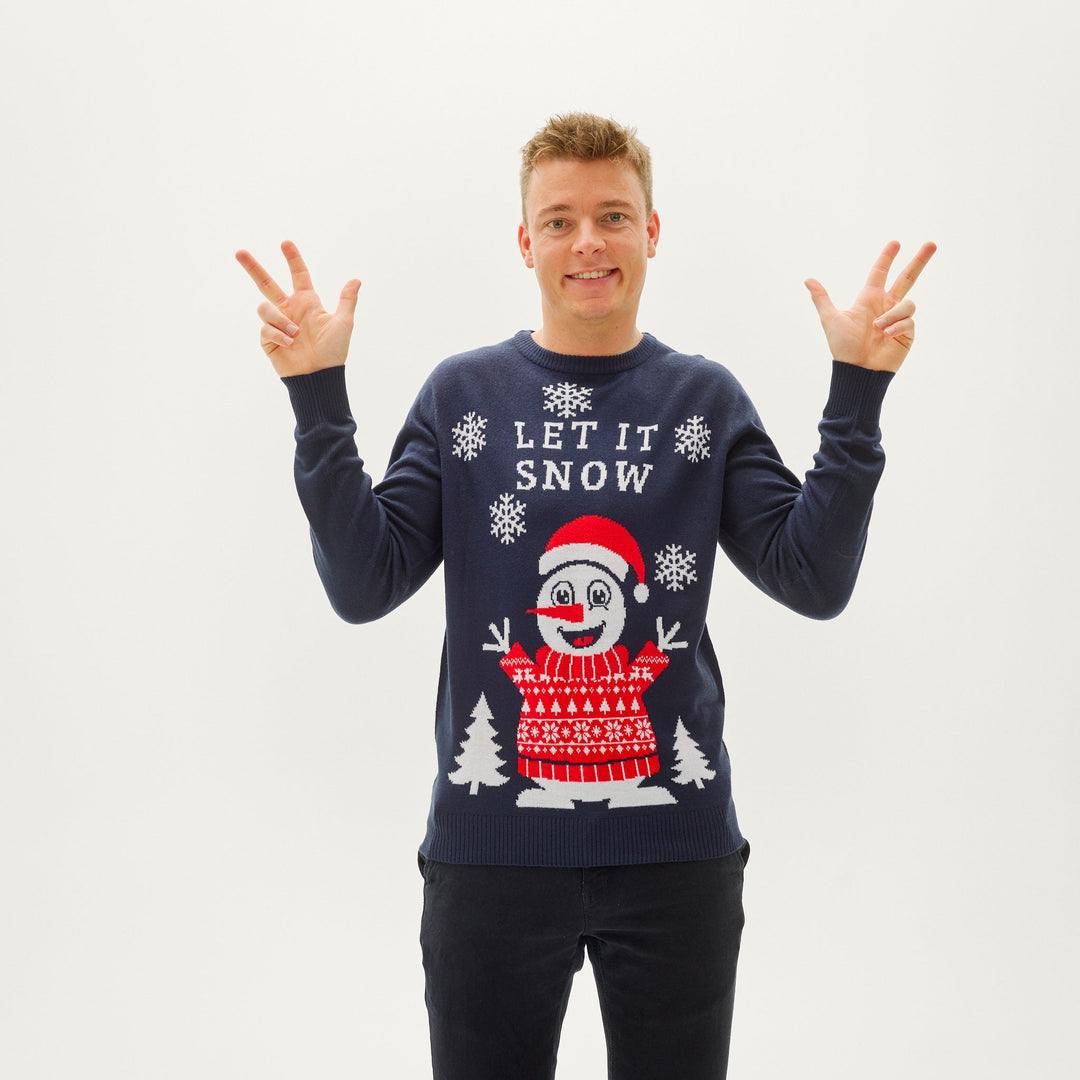 Men's Christmas Print Long Sleeve Sweater