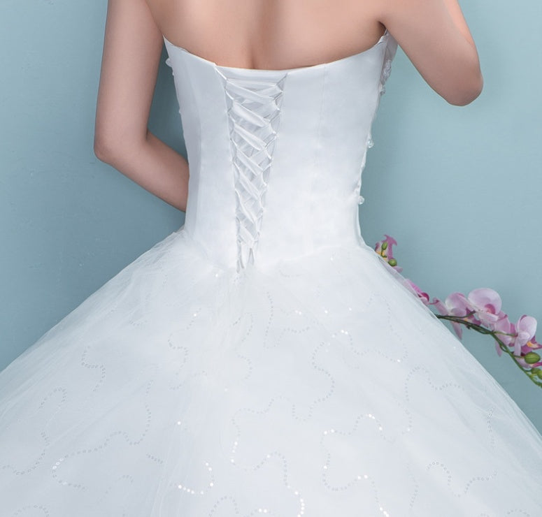 wedding dress  large tail size