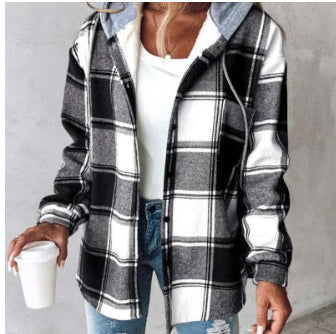 Plaid Hooded Jacket