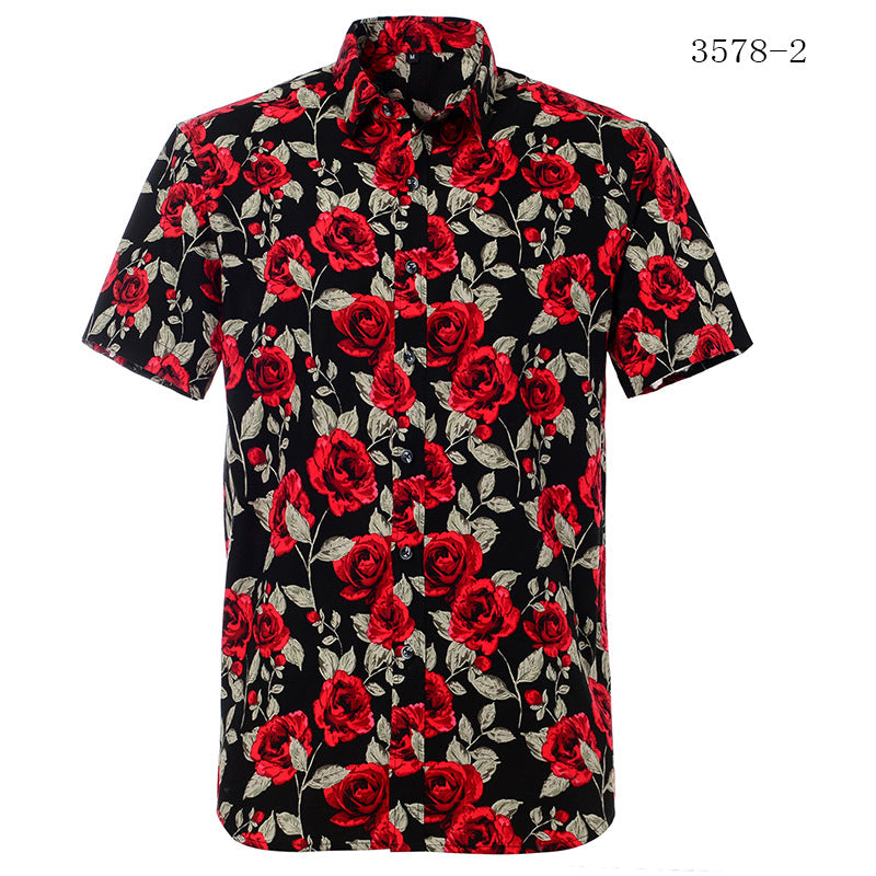 Printed short-sleeved shirt