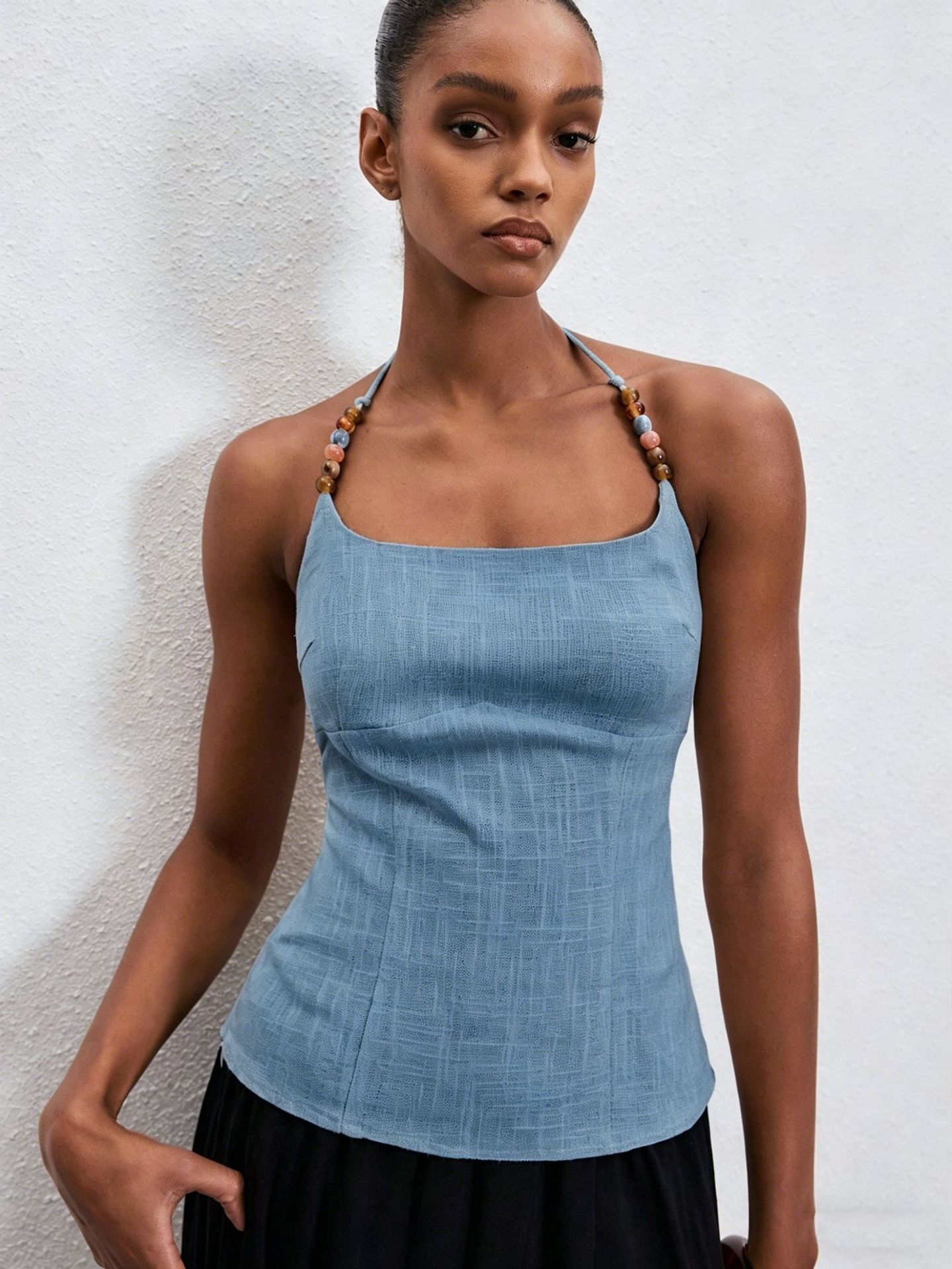 Slim-fit Square-neck Slip Top