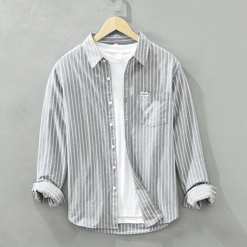 Casual Striped Long-sleeved Shirt