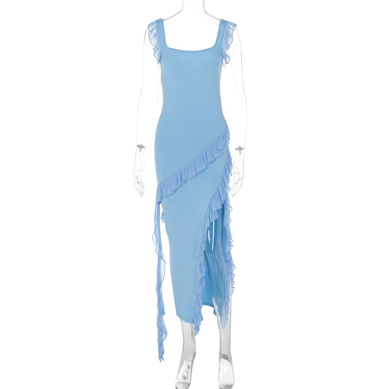 Summer Stringy Selvedge Stitching Dress