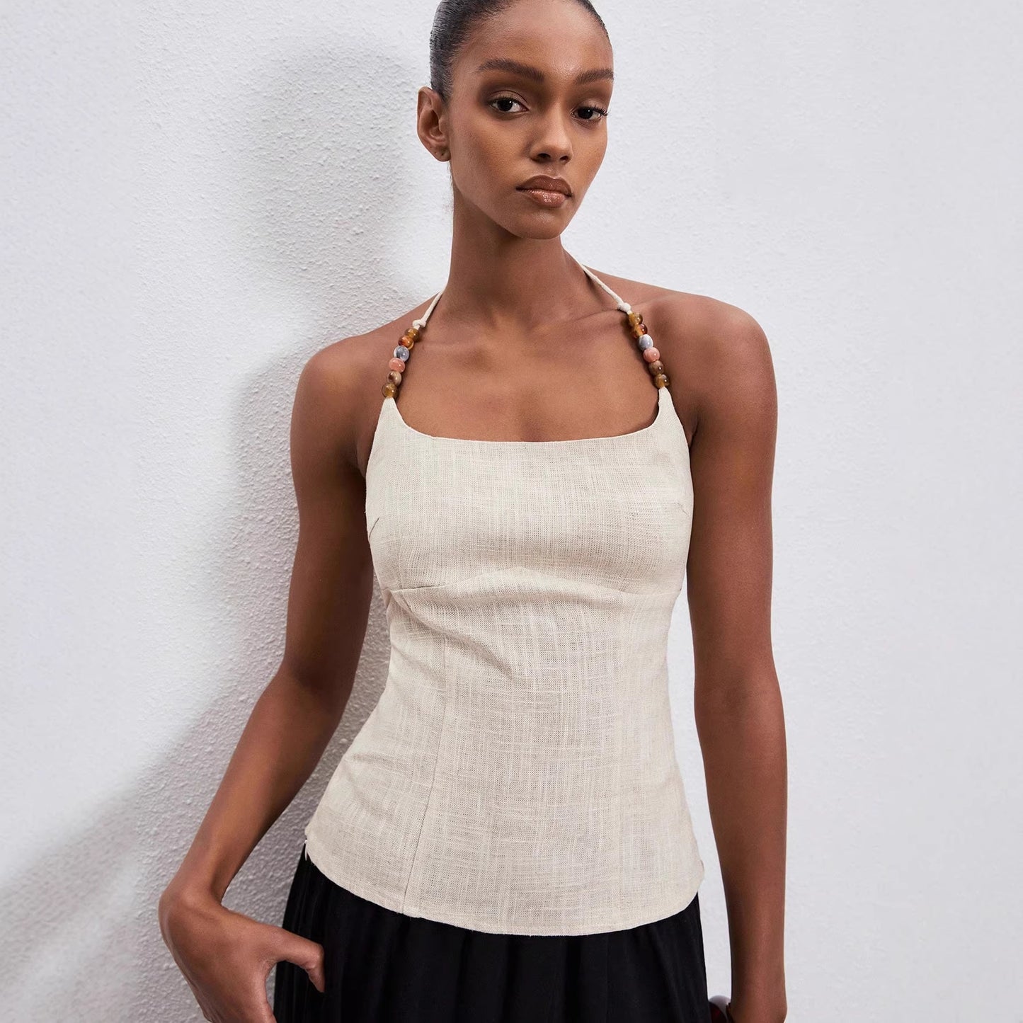 Slim-fit Square-neck Slip Top