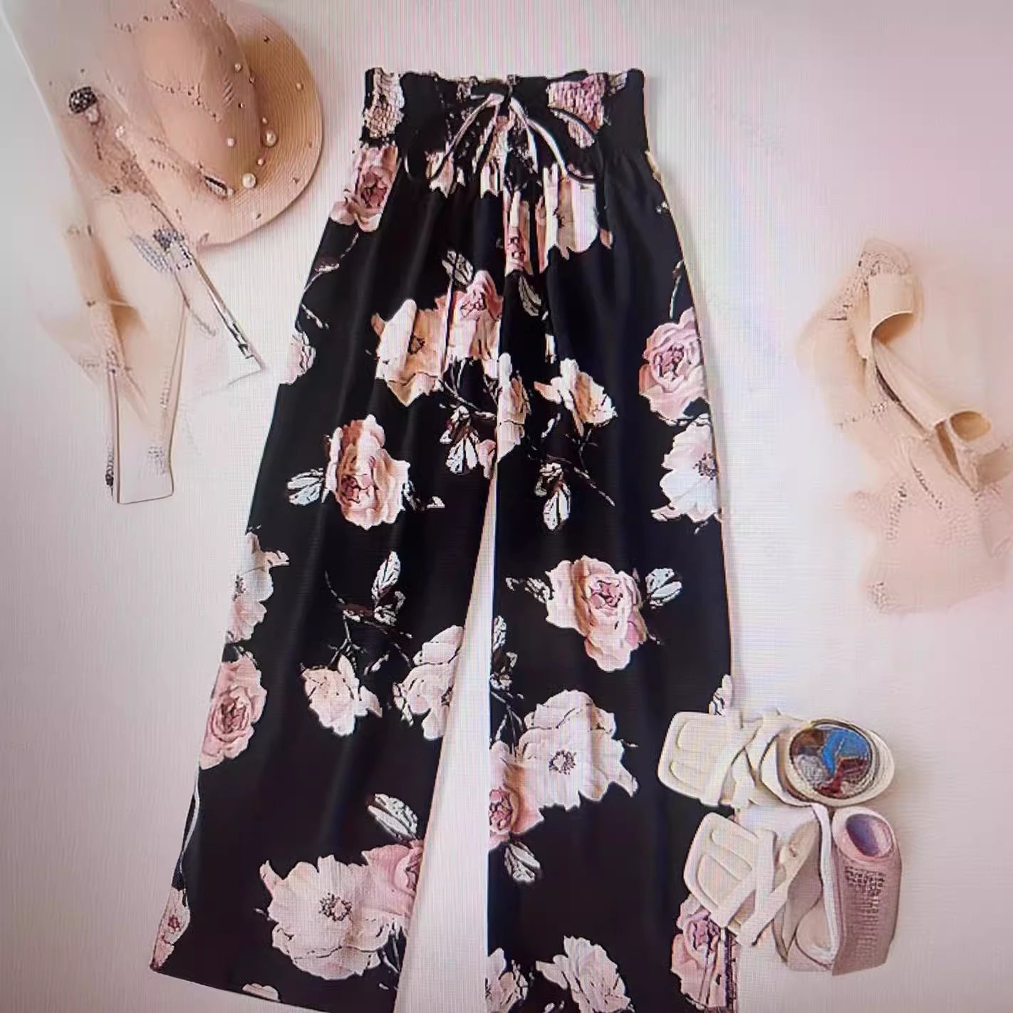 Wide-Leg Pants High-Waisted, Relaxed Fit