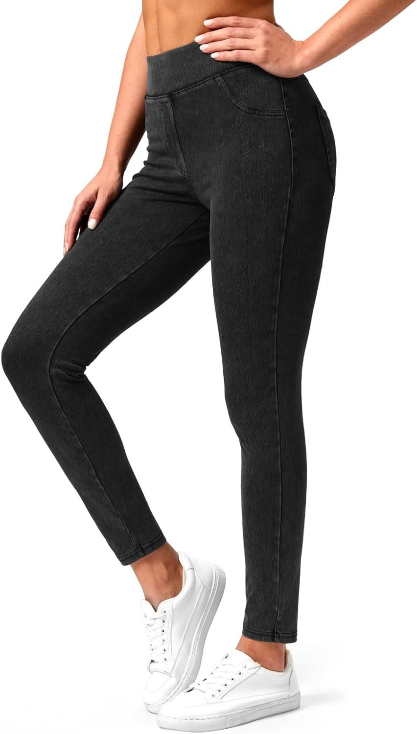 High Waist Slimming Hip Raise Double Pocket  Pants