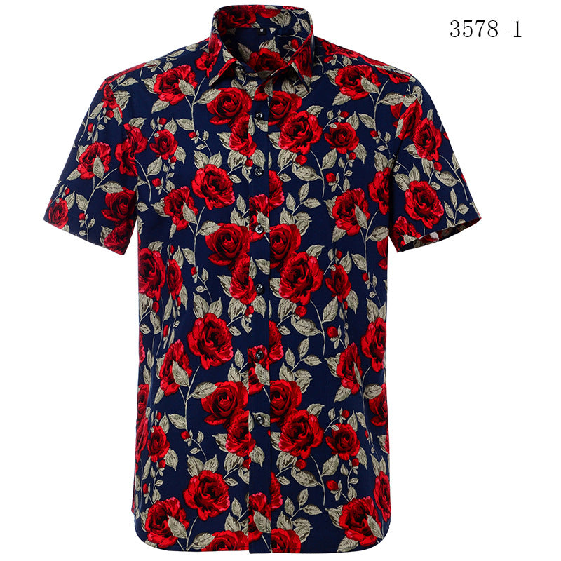 Printed short-sleeved shirt