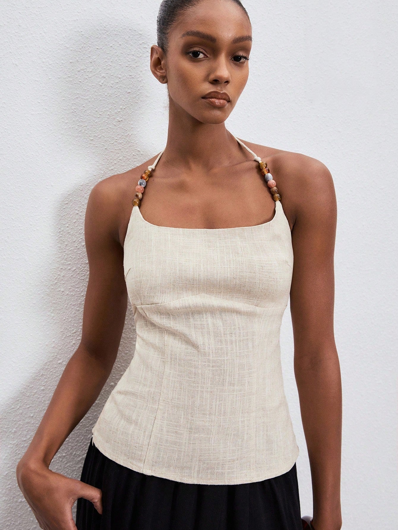 Slim-fit Square-neck Slip Top