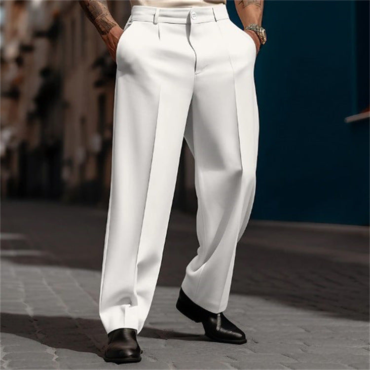 Men's  Diagonal Pocket  Suit Pants