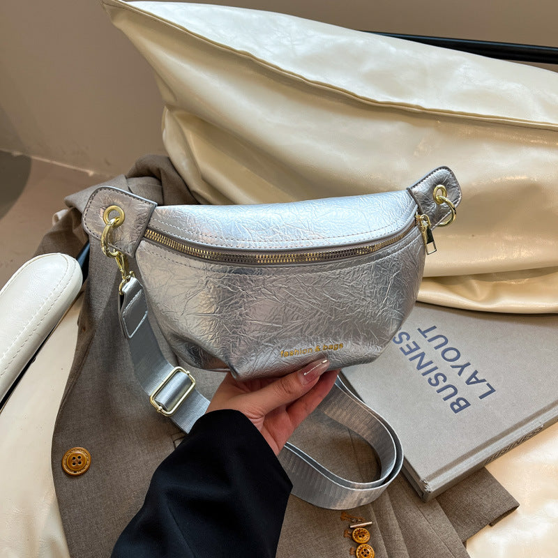 Shoulder Bag With A Wide Strap For Crossbody Wear