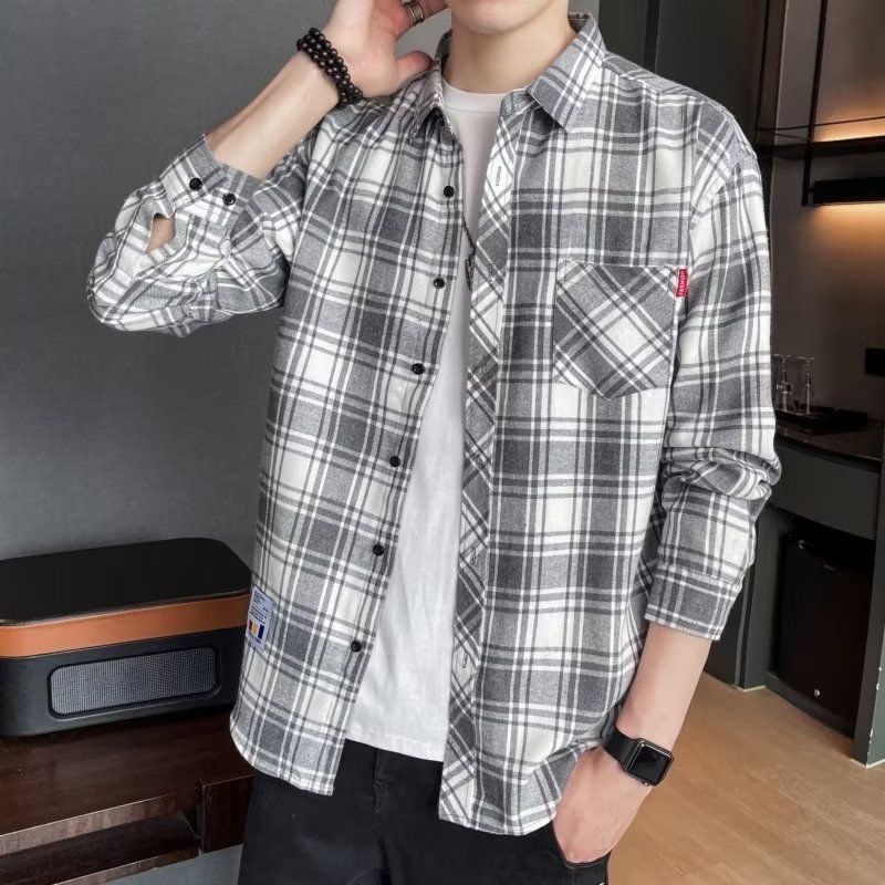 Loose Plaid Shirt