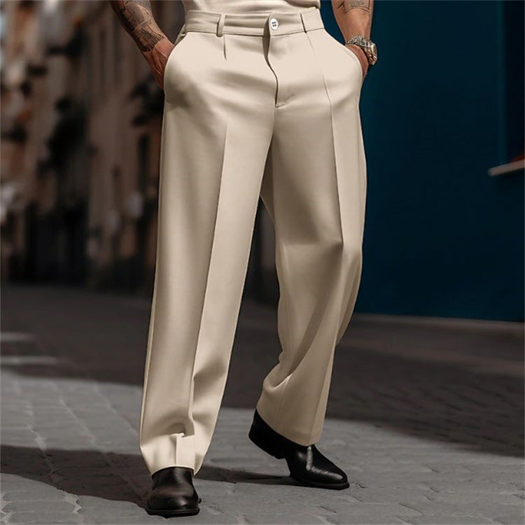 Men's  Diagonal Pocket  Suit Pants