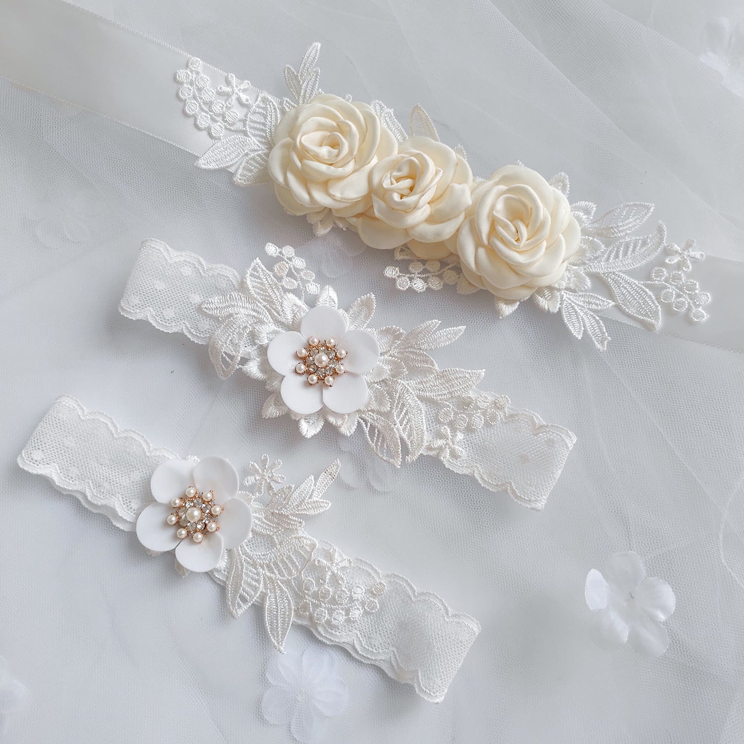 Pearl Flower Leg Thigh Ring