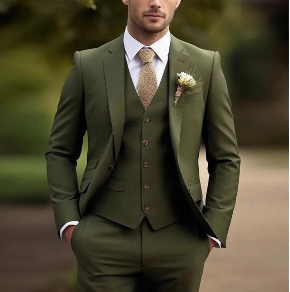 Three-piece Suit Solid Color High Sense