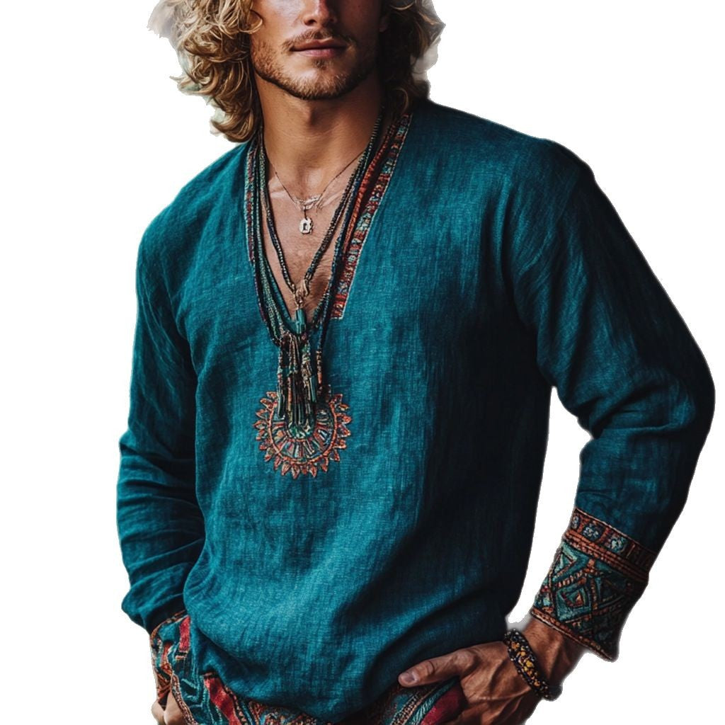 Boho Style Long Sleeve Top