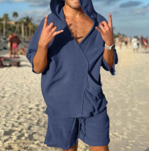 Elastic Shorts Loose Leisure Suit