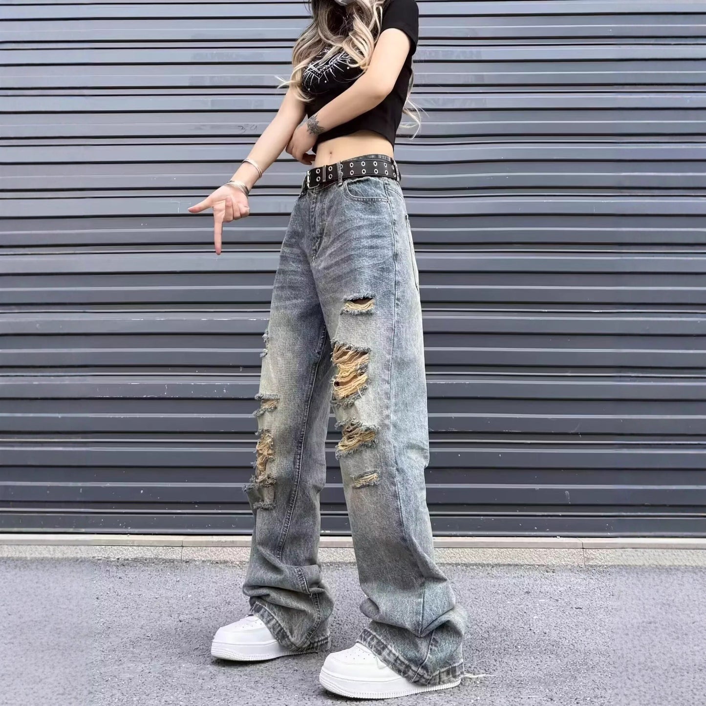 Straight-leg Loose-fit Long Pants