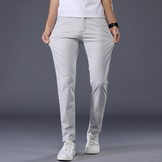 Men's Solid Color Casual Pants Straight