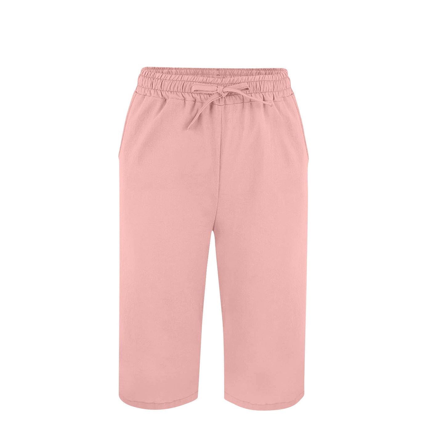 Split Mid-length Pants Casual Elastic Waist