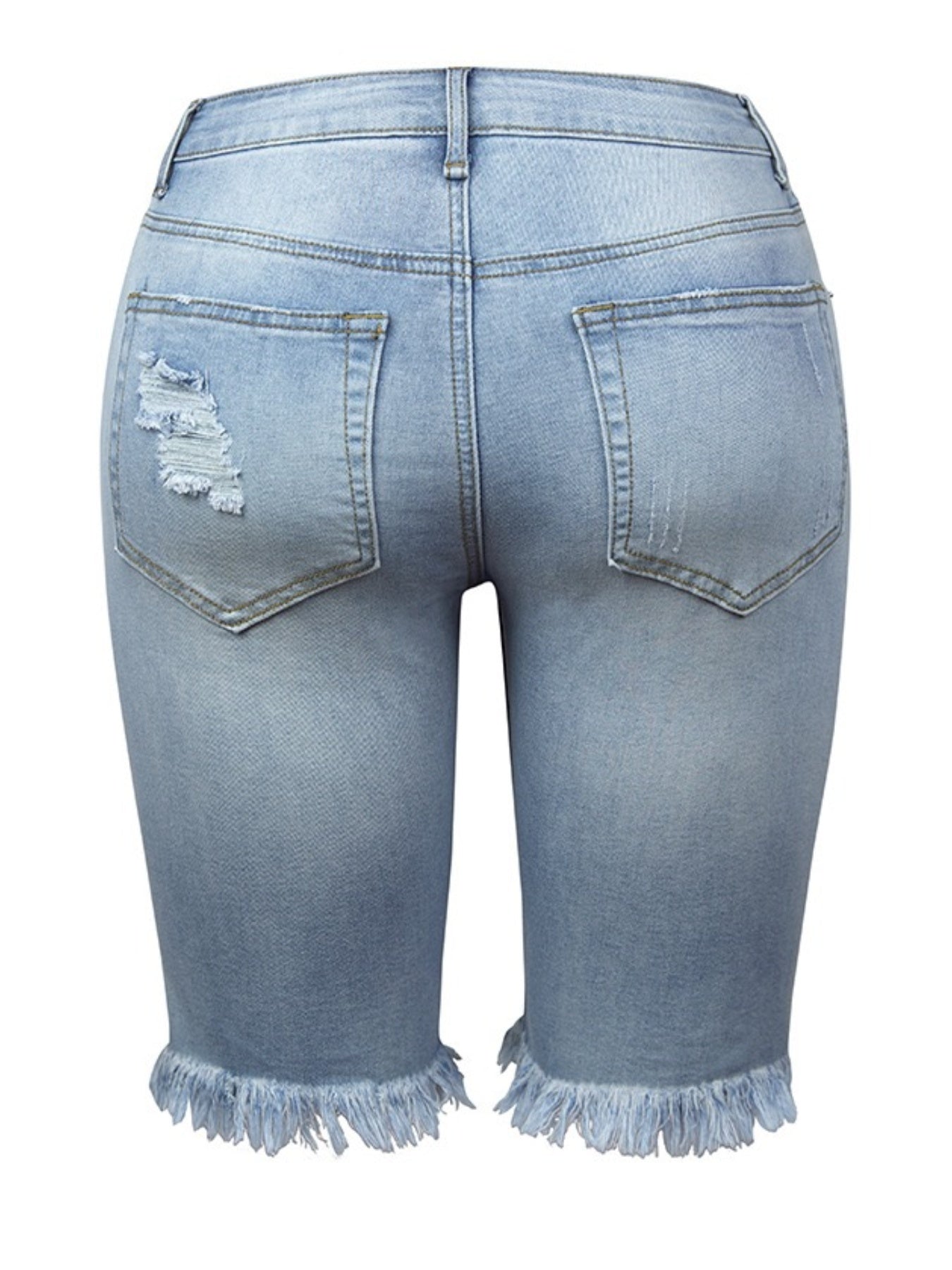 Denim Shorts, Quarter Length Jeans, Ripped Jeans, Frayed Hems