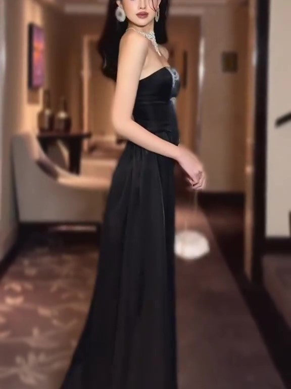 Black Tube Top & High Waist Pants Set