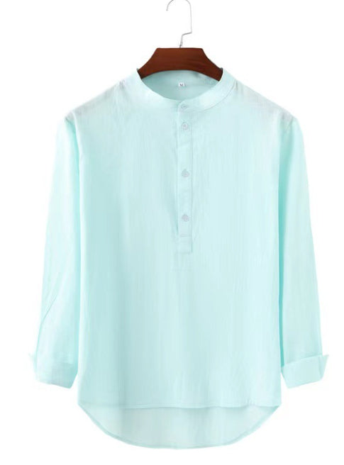 Solid Color Long-sleeved Shirt