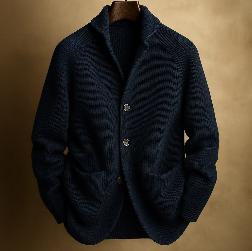 Knitted Cardigan Fashion Pocket Button Jacket