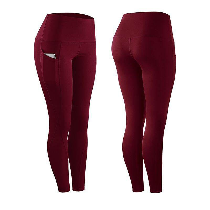 Side Pocket Solid Color Leggings