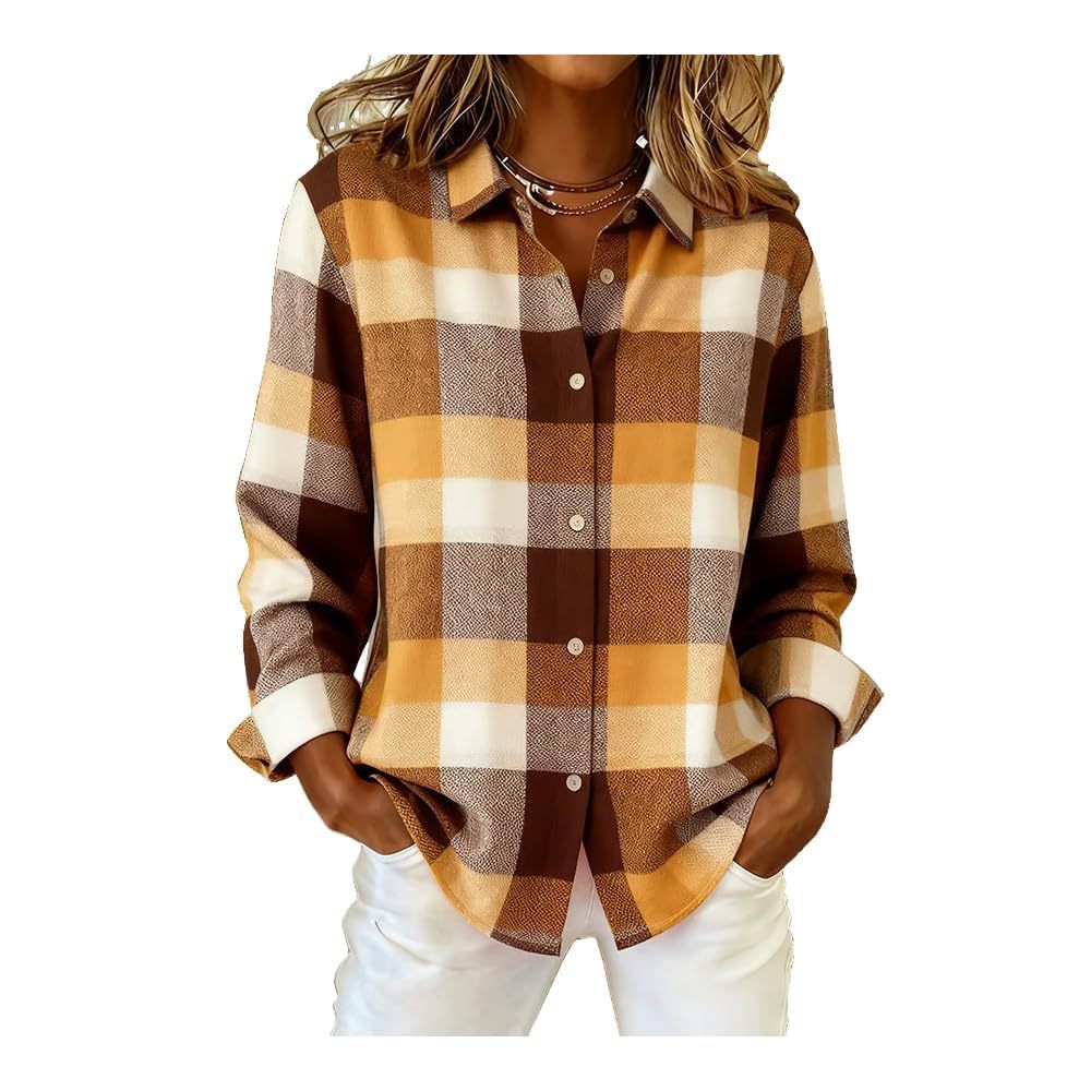 Contrast Plaid Sweater