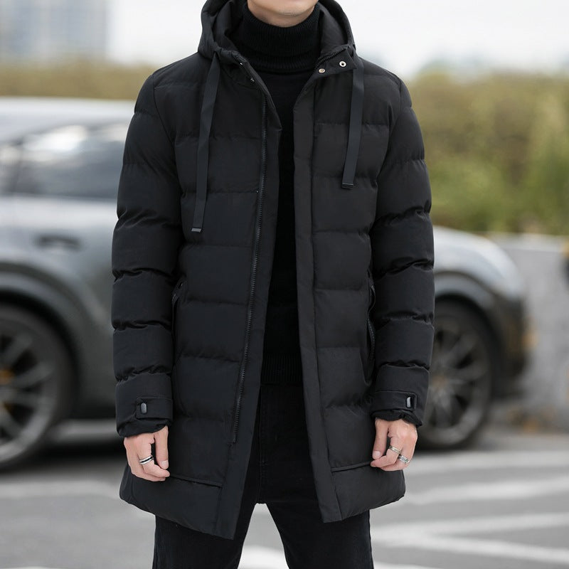 Long Hooded Jacket Windproof Coat
