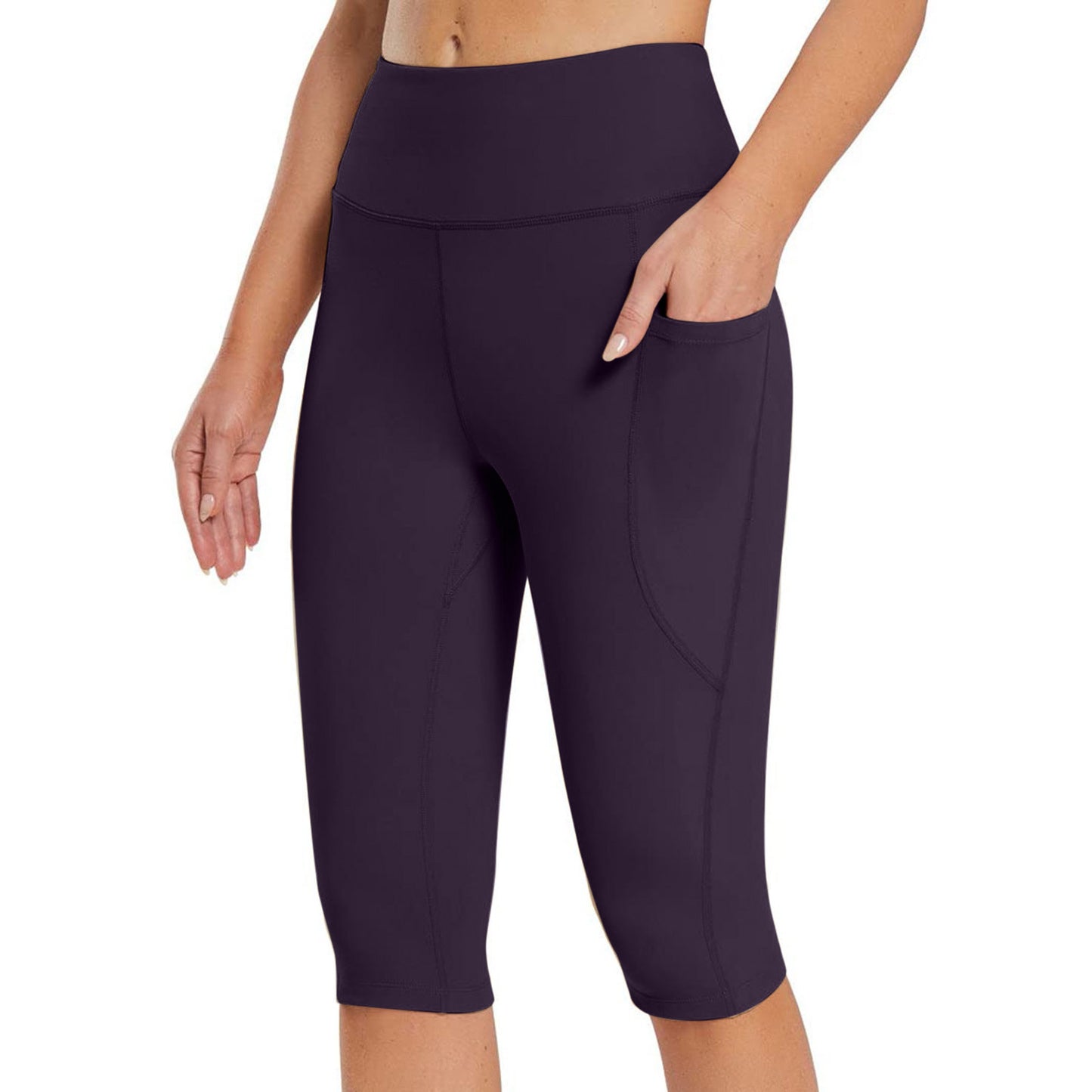 Side Pocket Solid Color Leggings