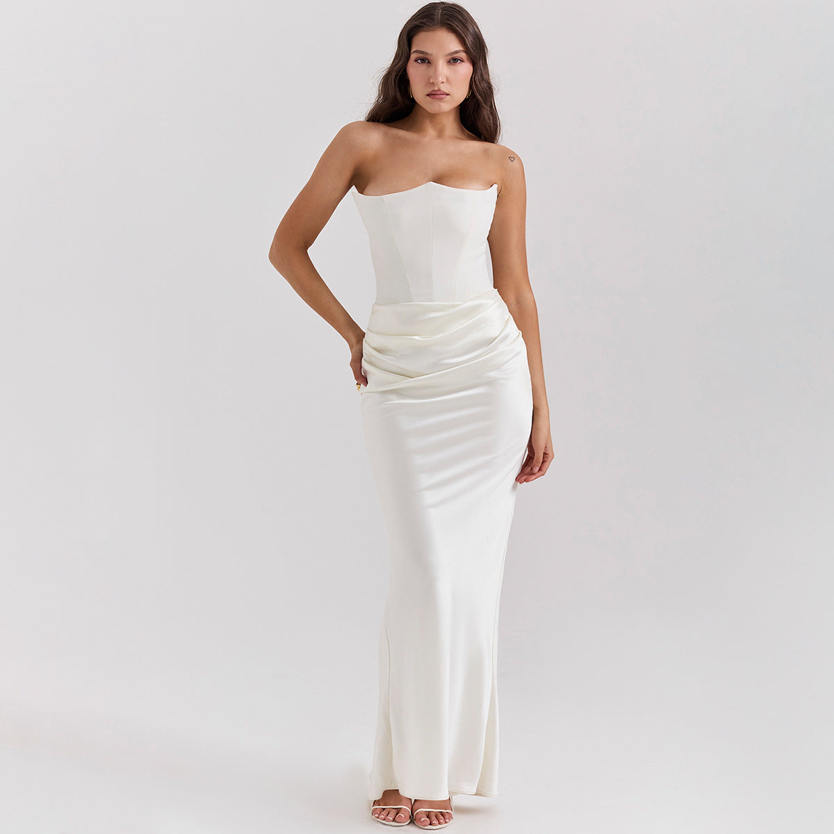 Slim Tube Top Bandeau Backless Dress