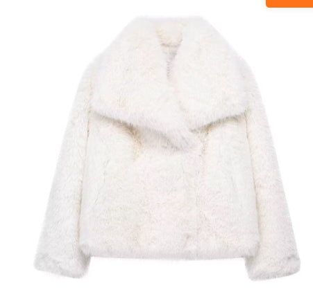 Plush Coat  Fluffy Lapel Jacket