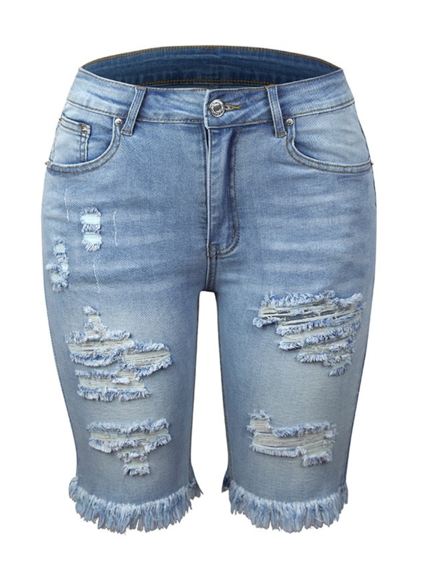 Denim Shorts, Quarter Length Jeans, Ripped Jeans, Frayed Hems
