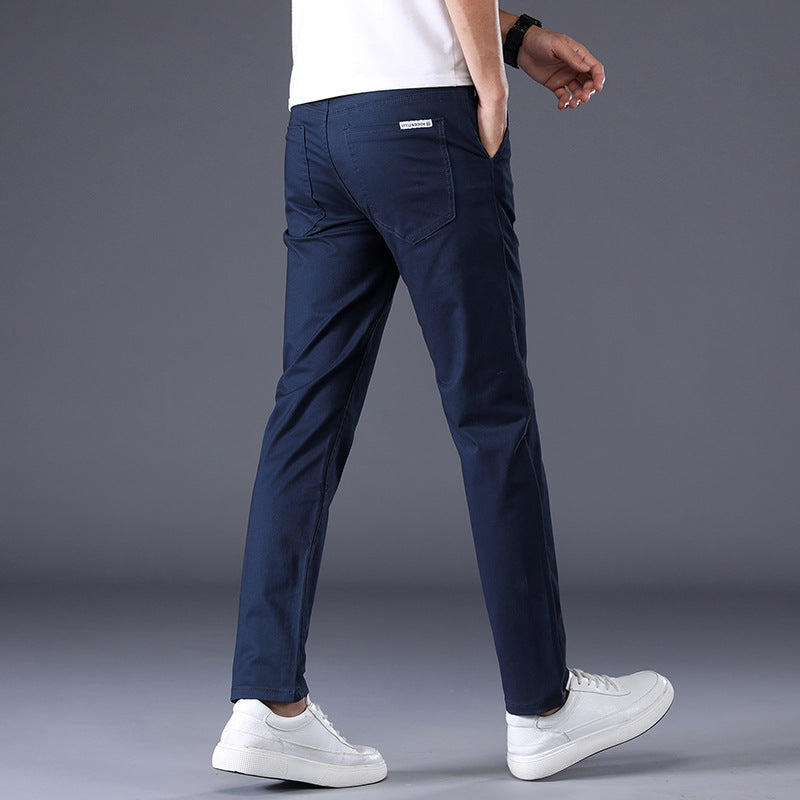 Men's Solid Color Casual Pants Straight