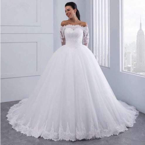 Wedding Bridal  Lace Large Tail