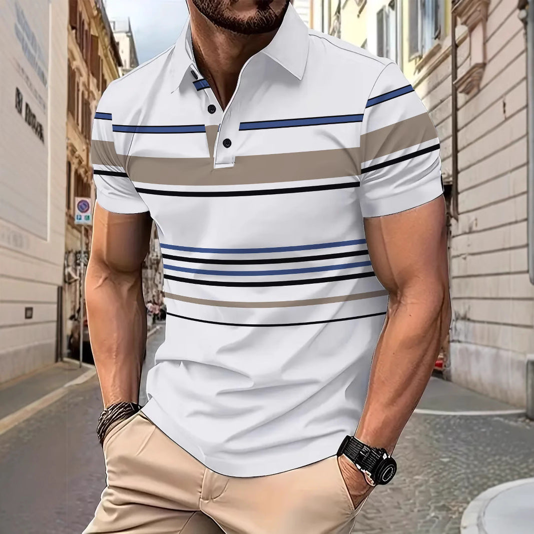 Men's Striped Loose T-shirt