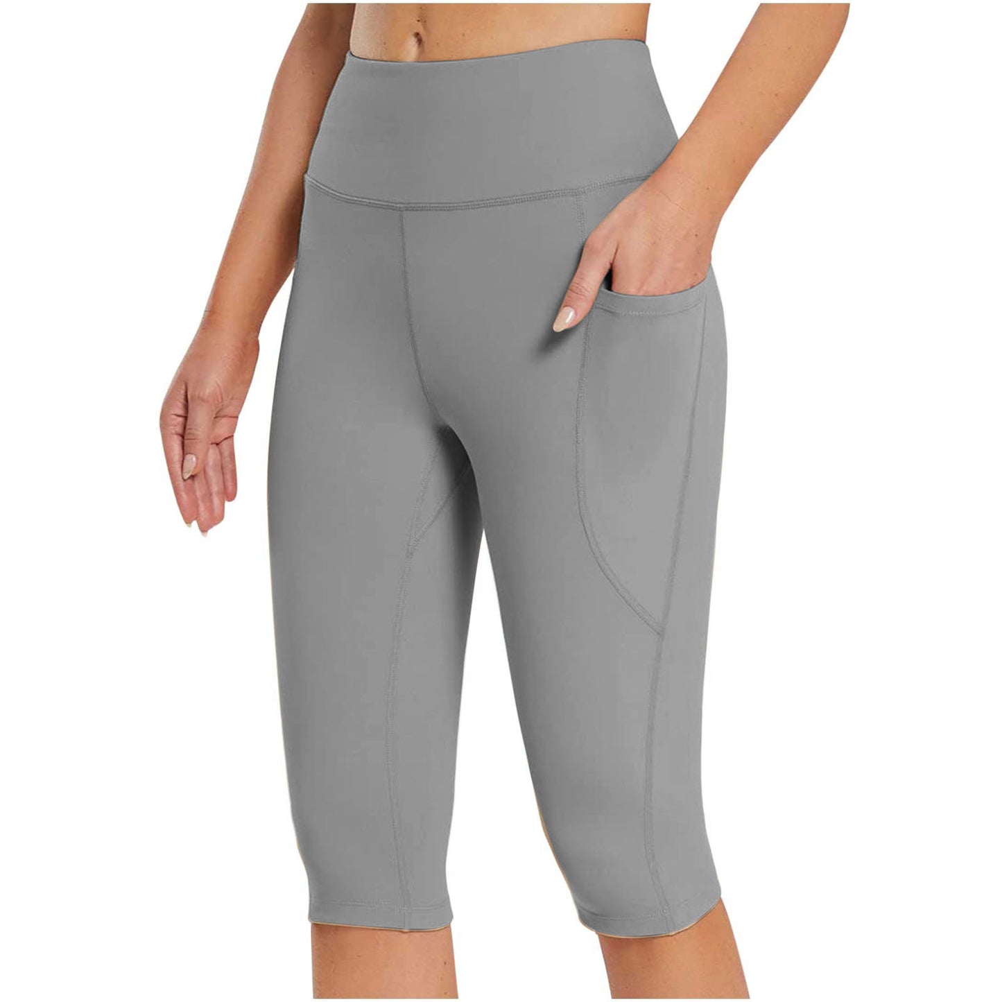 Side Pocket Solid Color Leggings
