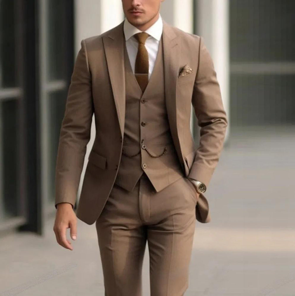 Three-piece Suit Solid Color High Sense