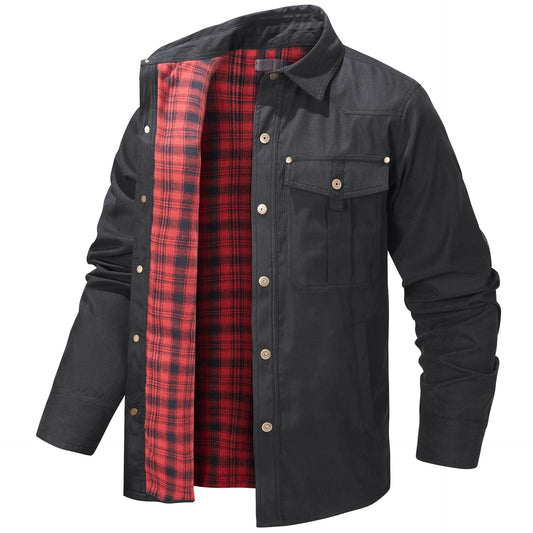 Plaid Flannel Casual Western Style Jacket