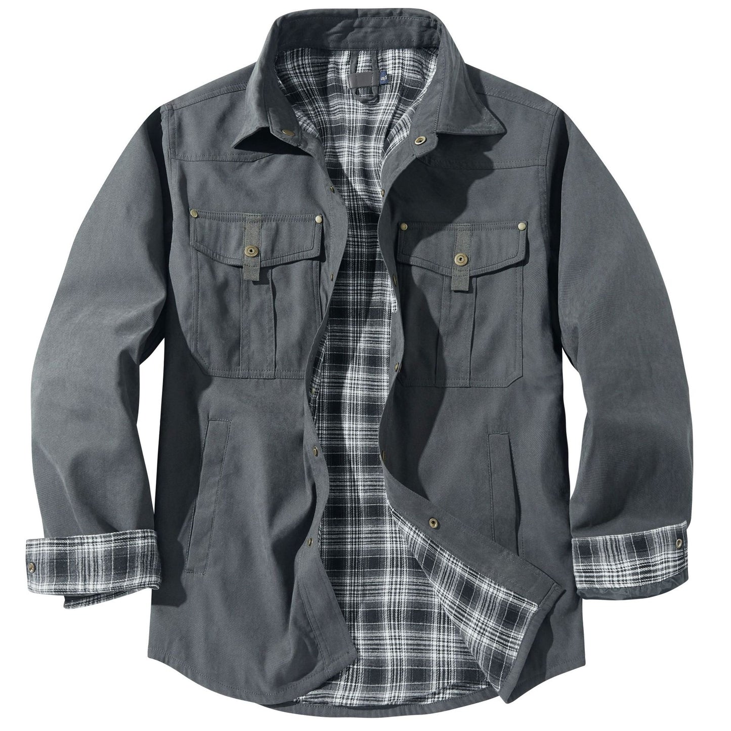 Plaid Flannel Casual Western Style Jacket