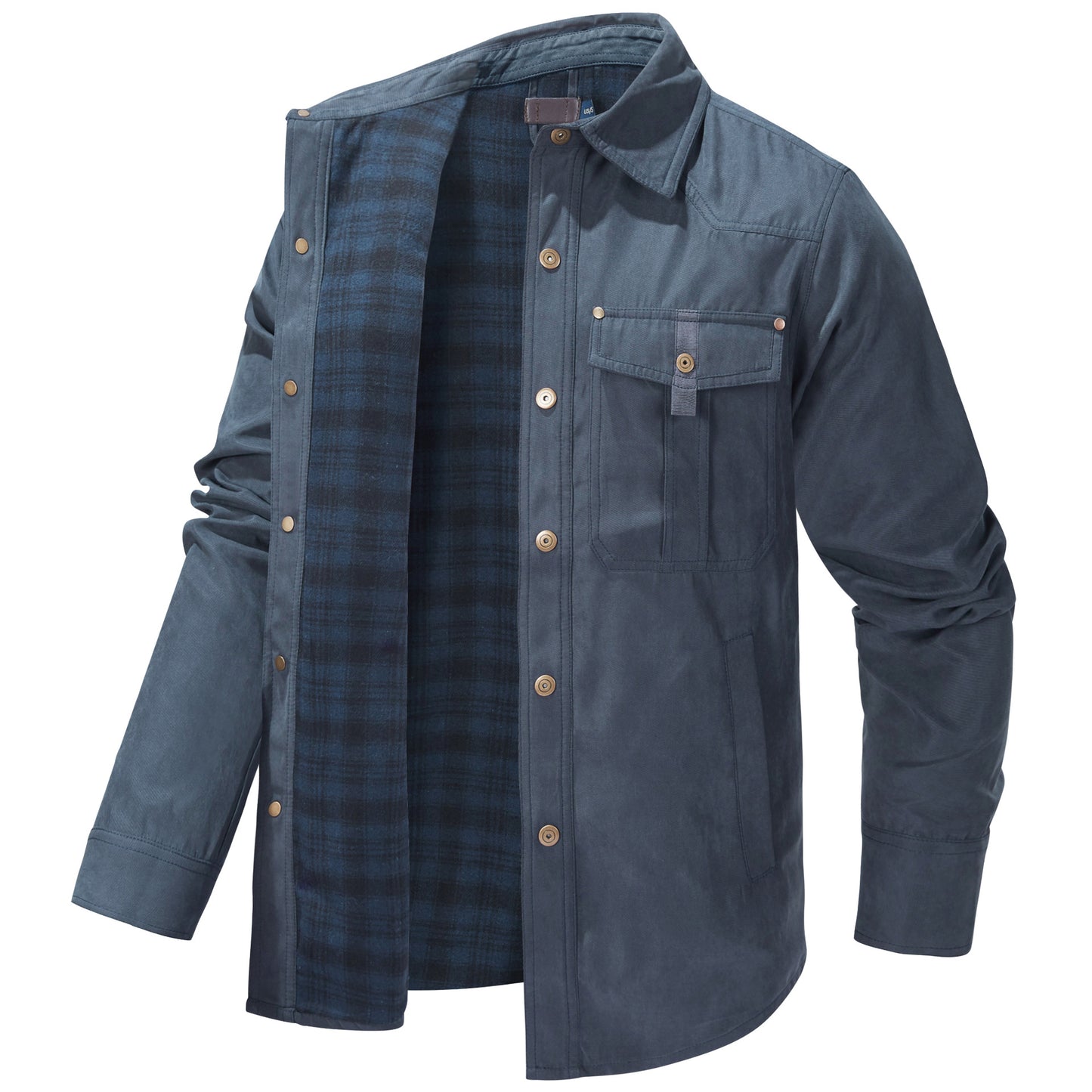 Plaid Flannel Casual Western Style Jacket