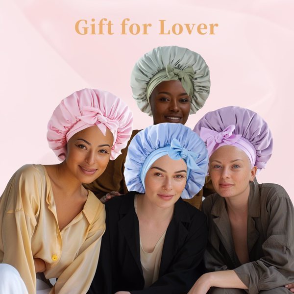Silk Bonnet For Sleeping Women, Satin Hair Bonnet For Sleeping For Wavy Curly Natural Hair Women Men ,Prohibited From Being Sold On The Amazon Platform
