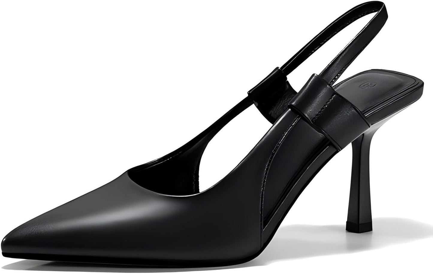 Womens Slingback Heels Closed Pointed Toe Slip-on Kitten Heels Sandals Party Prom Dress Shoes