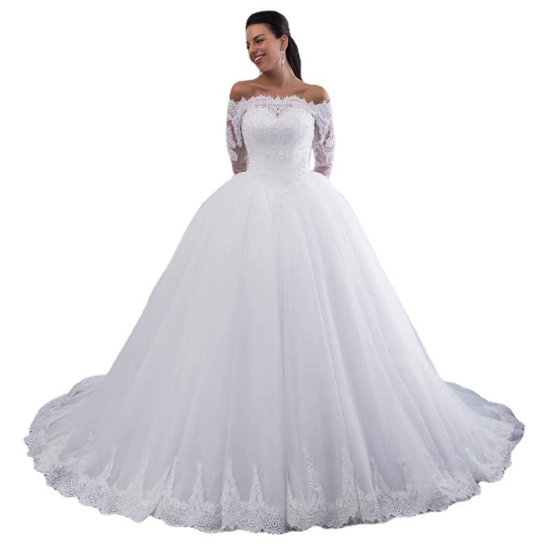 Wedding Bridal  Lace Large Tail