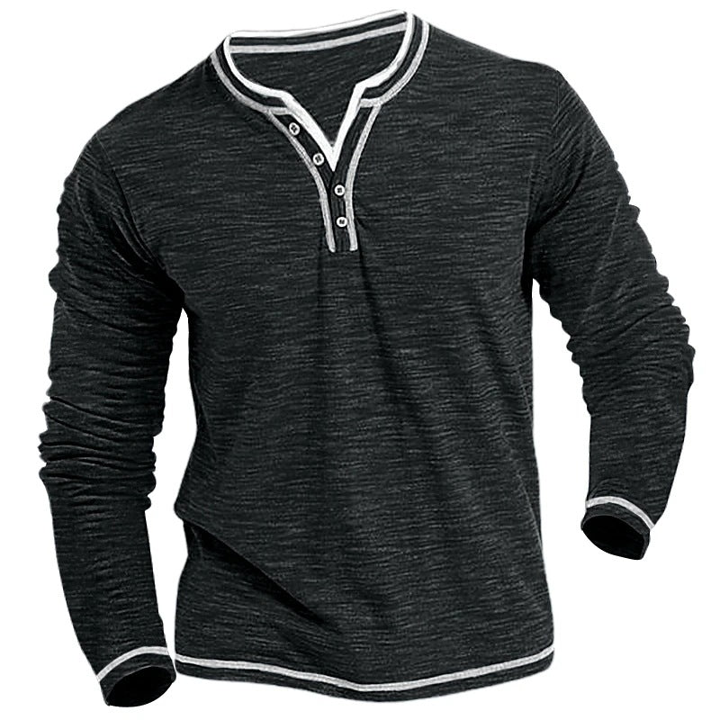 Soft Stretch Henley  T-shirt