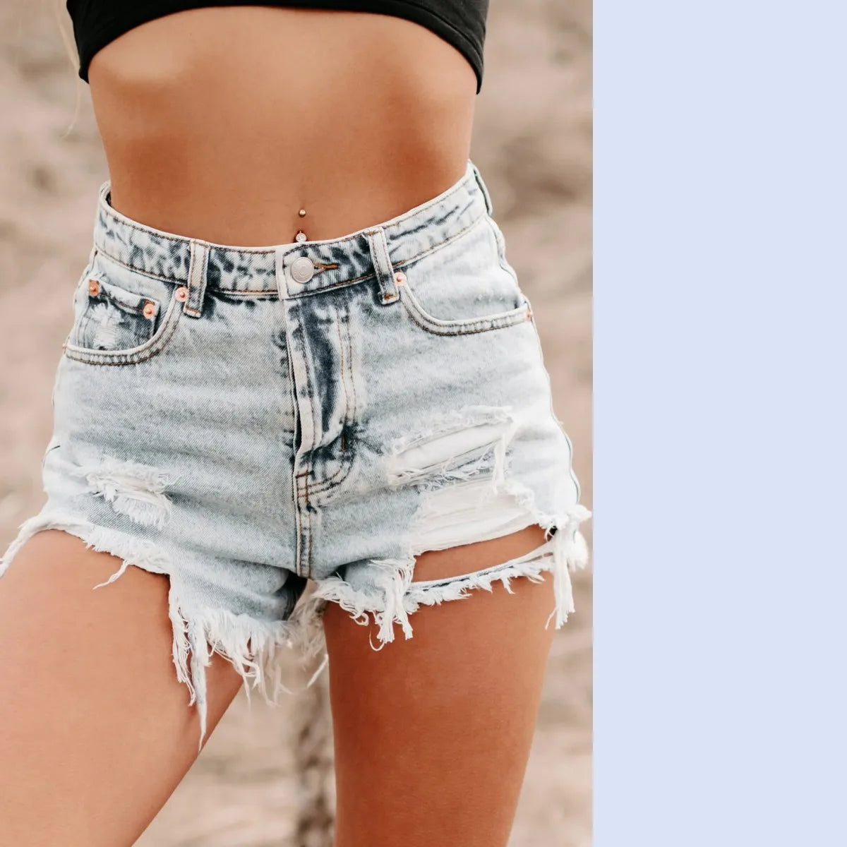 New Women's Retro Nostalgic Ripped Denim Shorts Fashion Sexy Tassel Shorts Jeans XS-L Drop Shipping