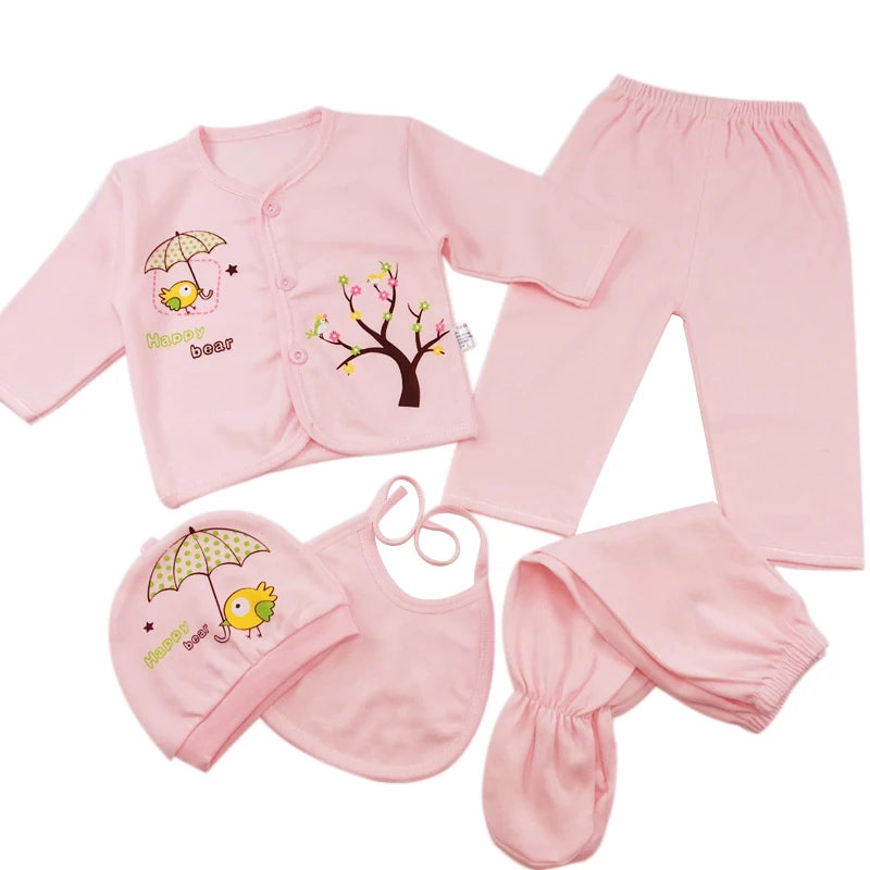 Newborn Baby Clothes Set ( 5pcs/set) Infant Girl Boy